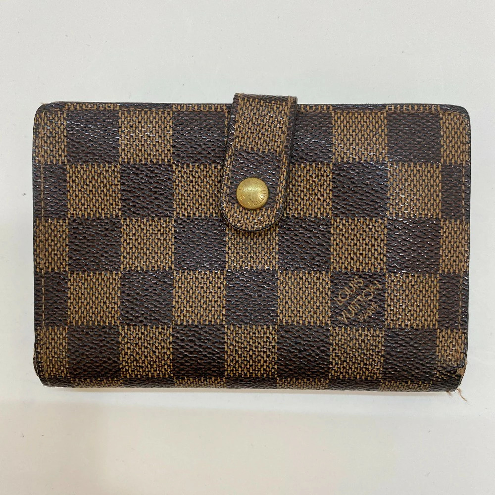 Louis Vuitton Portefeuille Viennois Damier Bifold Wallet Canvas Leather Brown